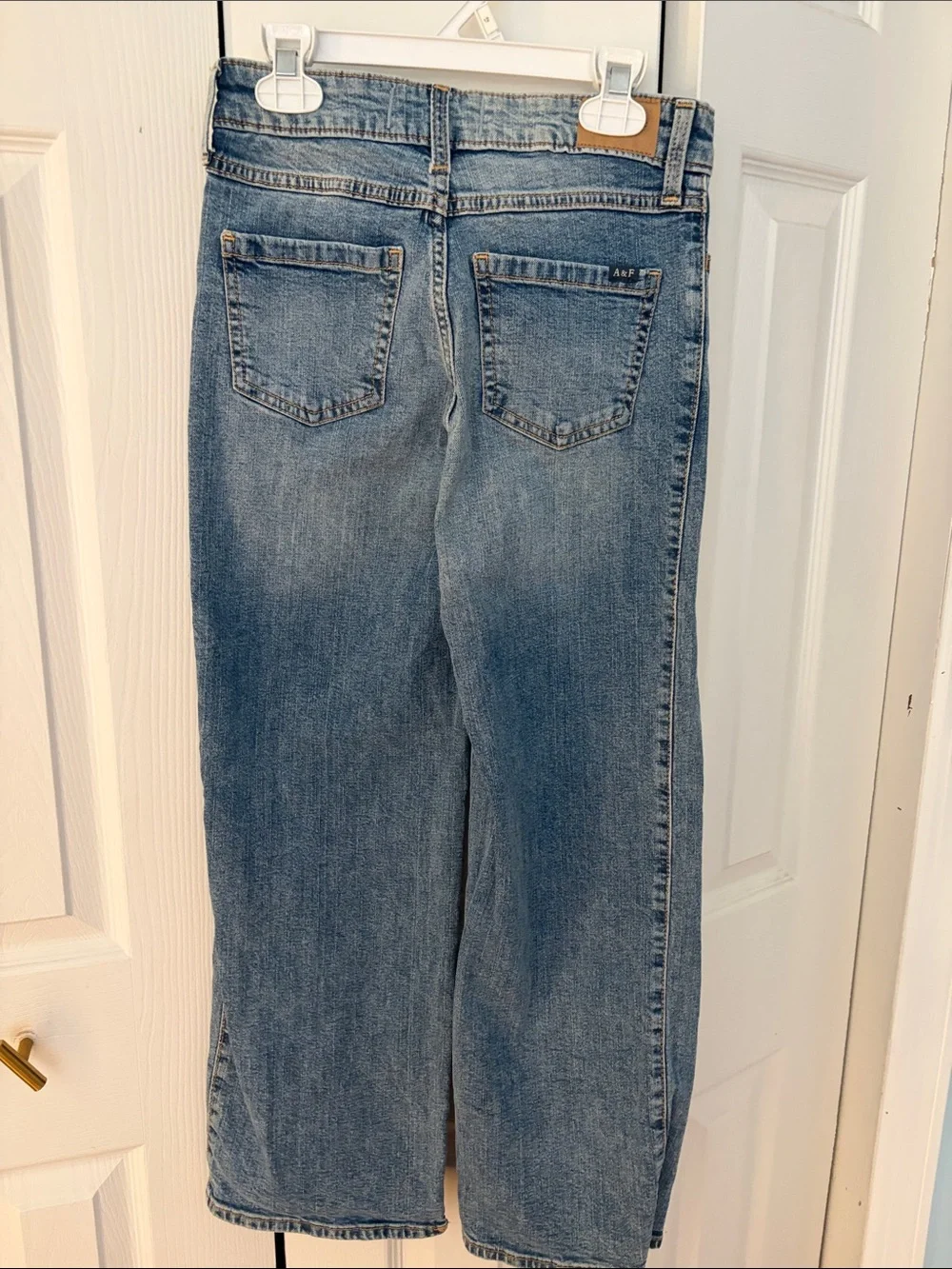 Abercrombie & Fitch Light Blue Floral Print Jeans